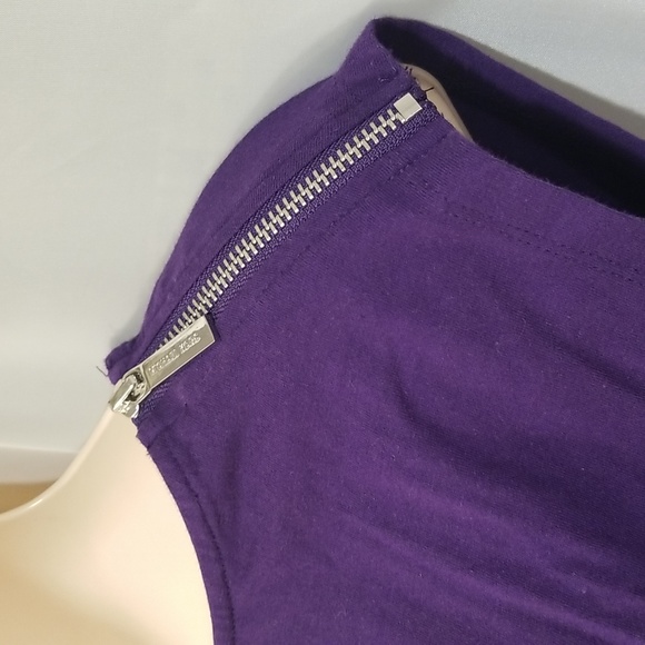 Michael Kors Zipper Shoulder Ruched Top Small - Picture 4 of 7